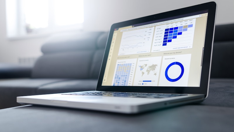 Cybersecurity report visualization with data charts and security concepts